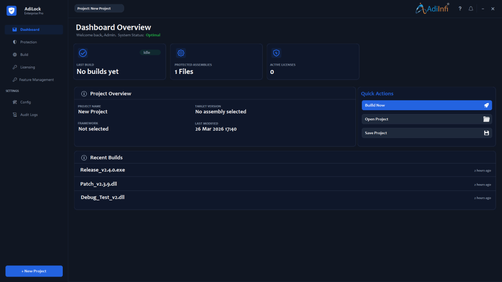 obfuscation and licensing Dashboard